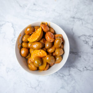 Green Olives in Olive Oil, Garlic and Herbs